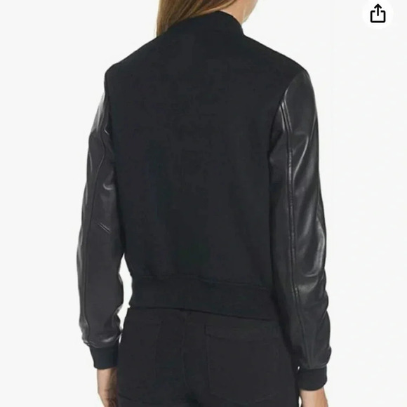 Cole Haan leather and wool jacket - Picture 2 of 7